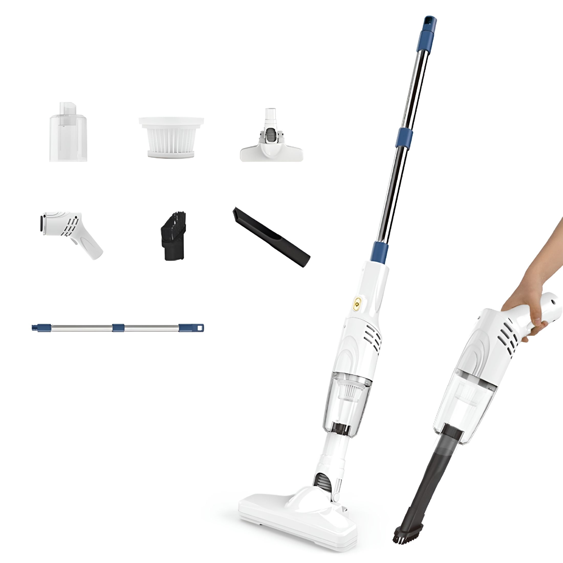 ZEPARO Cordless Stick Vacuum Cleaner with Powerful Suction,Lightweight,Long Runtime for Carpet&Hardwood Floors