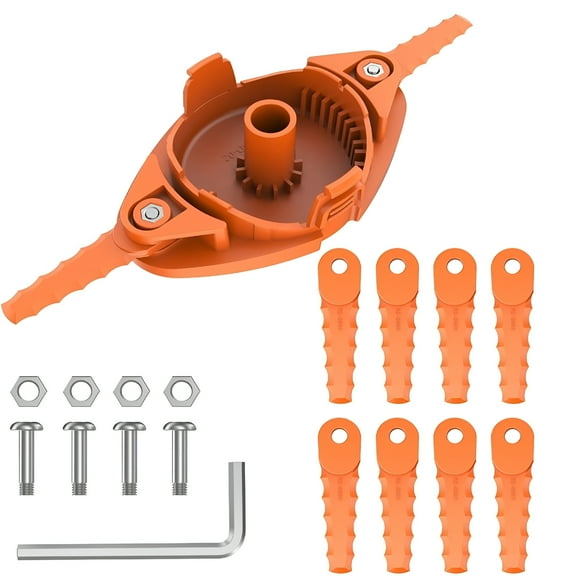 ZEPARO Trimmer Blades Head Replacement Spool, Compatible with Various Trimmer Models (1 Trimmer Head+10 Blades+4 Screw Set)