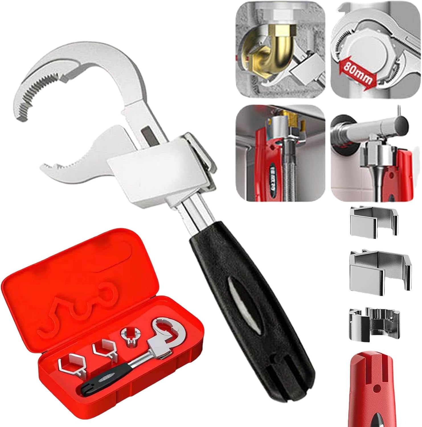 ZEPARO Universal Adjustable Double Ended Wrench,Under Sink Faucet
