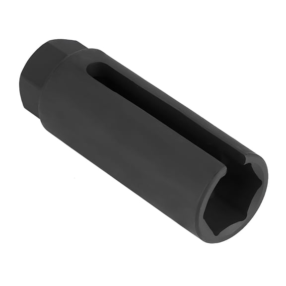 ZEPARO Universal O2 Oxygen Sensor Removal Socket Tool, 7/8 Inch 22mm 6 Point Socket with 3/8 Inch Drive, Chrome Vanadium Steel, Slotted Design for Heated and Unheated Sensors