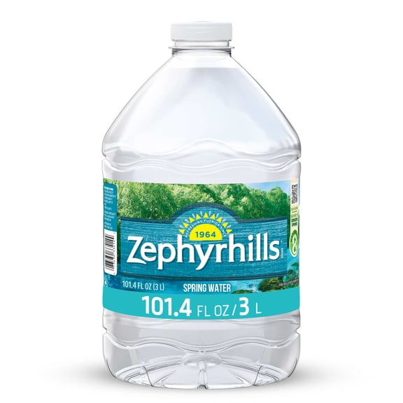 Zephyrhills Florida Spring Water, 3 Liter, Single Plastic Jug