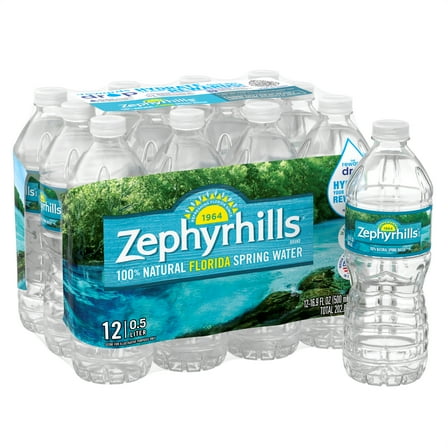Zephyrhills Florida Spring Water, 16.9 fl oz, 12-Pack Plastic Bottles