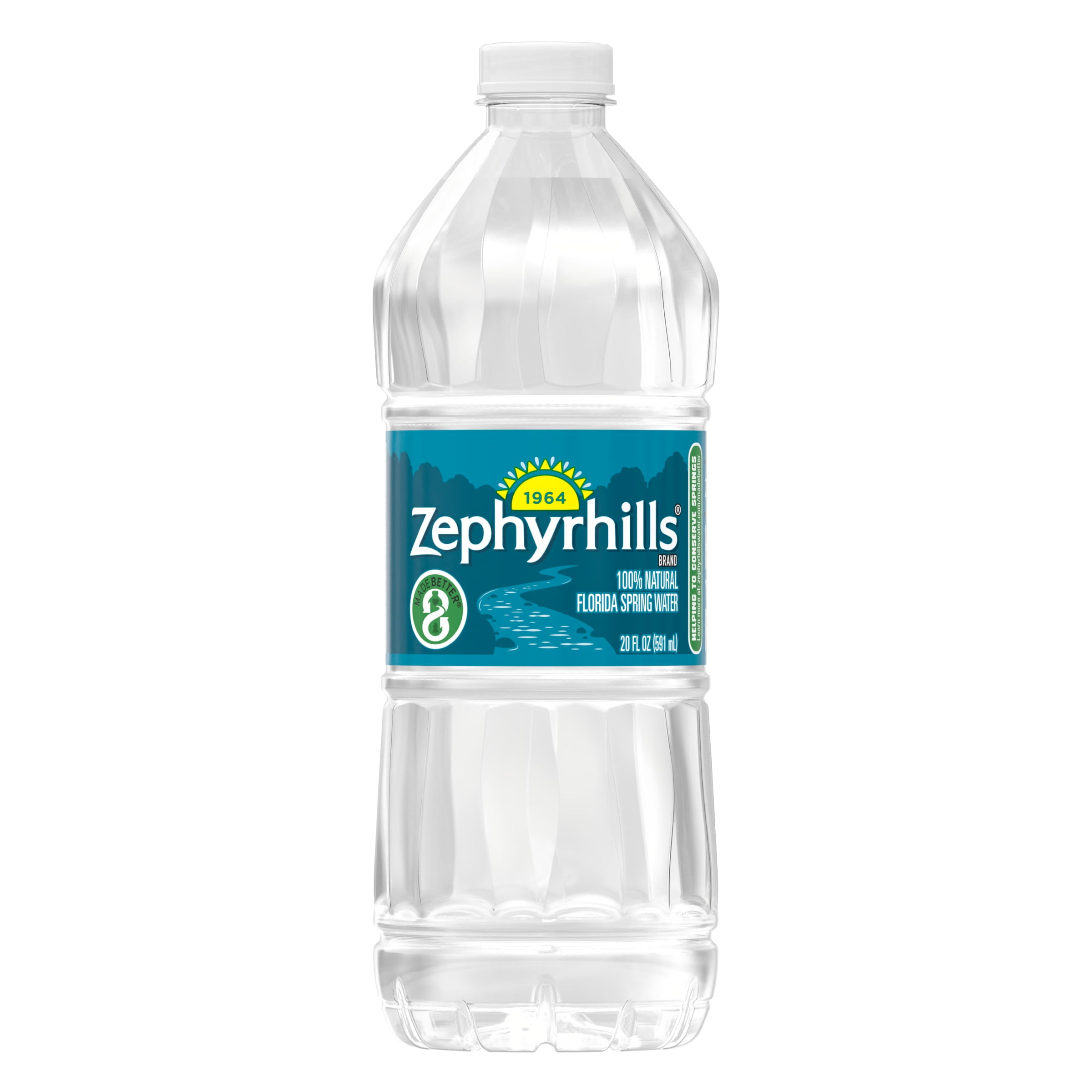 ZEPHYRHILLS Brand 100 Natural Spring Water, 20ounce plastic bottle