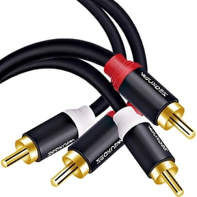 ZEQKULW 2RCA Audio Cable 10 ft 2RCA Male to 2RCA Male Stereo Audio Dual RCA Cables for car Audio Video Cord, Hi-Fi Systems or Home Theater