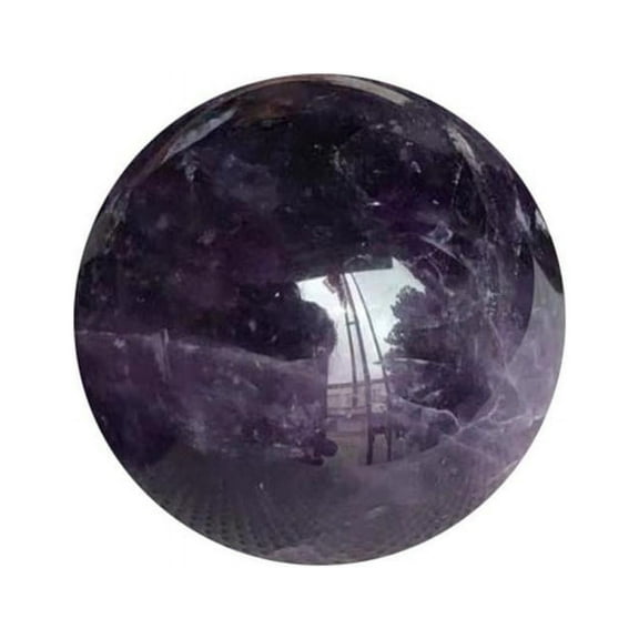 ZEREA Amethyst Crystal Sphere, Natural Rare Purple Power Stone Ball for Crystal Healing, Meditation, Scrying, Feng Shui, Hand-made (20-25mm) Magic Crystal Sphere V9C6