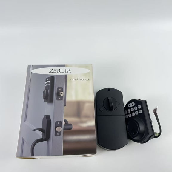 ZERLIA Digital door locks,Tech Electronic Keypad Deadbolt Door Lock with Touch-Control Keyless Easy Installation, Auto Lock, Keyed Entry Option, Contemporary, 1-Pack, Matte Black
