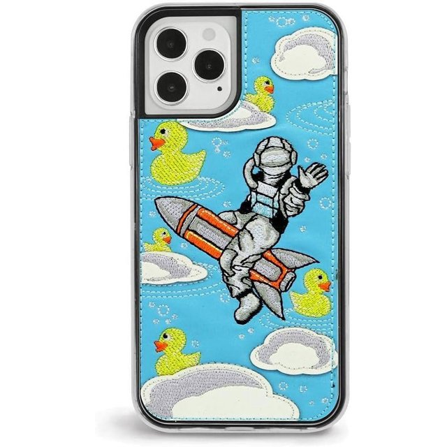 ZERO GRAVITY Bathtub Phone Case for iPhone 12/12 Pro - Embroidered Design - Drop Tested, 360 Protection