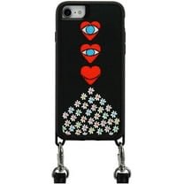 ZERO GRAVITY Blink Phone Case w/Strap for iPhone 6/6s/7/8/SE 2nd Generation - Embroidered Design - Drop Tested, 360 Protection