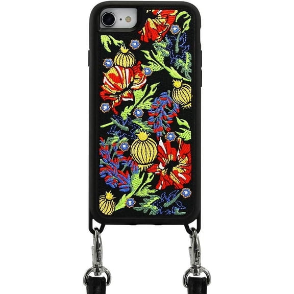 ZERO GRAVITY Harvest Phone Case w/Strap for iPhone 6/6s/7/8/SE 2nd Generation - Embroidered Design - Drop Tested, 360 Protection