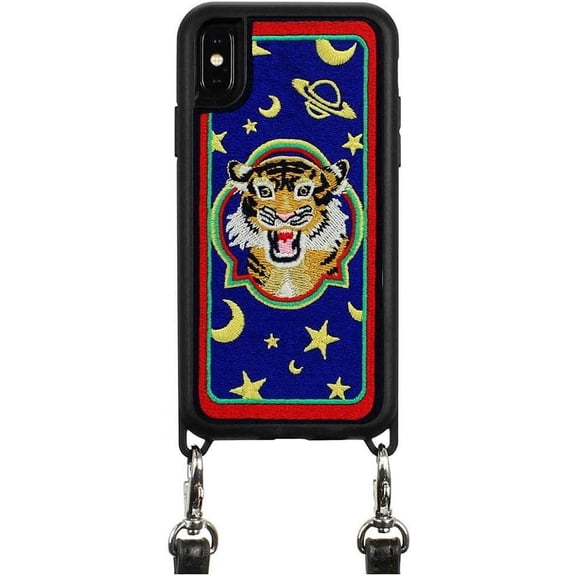 ZERO GRAVITY Howling Phone Case w/Strap for iPhone X/XS - Embroidered Design - Drop Tested, 360 Protection