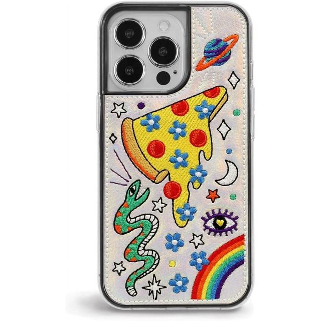 ZERO GRAVITY Lunch Phone Case for iPhone 13 Pro - Embroidered Design, Protective Cover - Drop Tested, 360 Protection