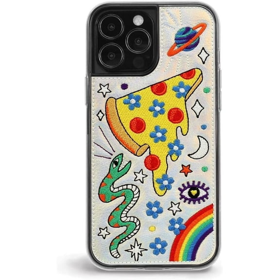 ZERO GRAVITY Lunch Phone Case for iPhone 13 Pro Max - Embroidered Design, Protective Cover - Drop Tested, 360 Protection