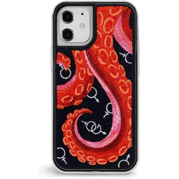 ZERO GRAVITY Octopus Arms Phone Case for iPhone 12 Mini - Embroidered Design - Drop Tested, 360 Protection