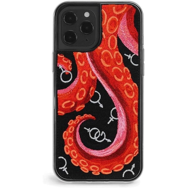 ZERO GRAVITY Octopus Arms Phone Case for iPhone 12 Pro Max - Embroidered Design - Drop Tested, 360 Protection