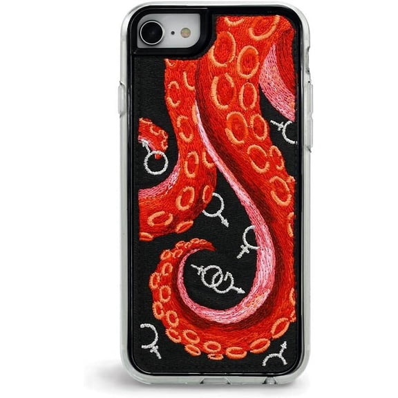 ZERO GRAVITY Octopus Arms Phone Case for iPhone 6/6s/7/8/SE 2nd Generation - Embroidered Design - Drop Tested, 360 Protection