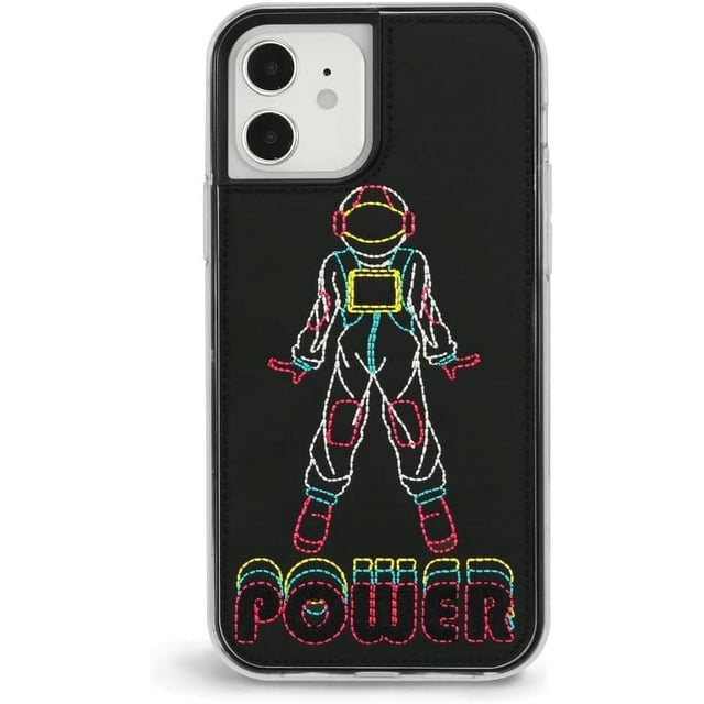 ZERO GRAVITY Power Phone Case for iPhone 12/12 Pro - Embroidered Design, Protective Cover - Drop Tested, 360 Protection
