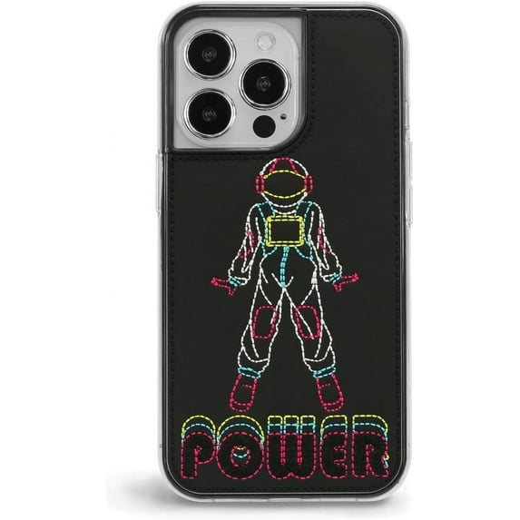 ZERO GRAVITY Power Phone Case for iPhone 13 Pro - Embroidered Design, Protective Cover - Drop Tested, 360 Protection