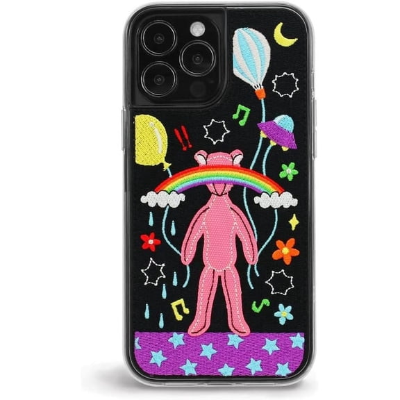 ZERO GRAVITY Solitude Phone Case for iPhone 13 Pro Max - Embroidered Design, Protective Cover - Drop Tested, 360 Protection