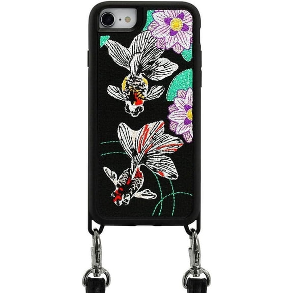 ZERO GRAVITY Swing Phone Case w/Strap for iPhone 6/6s/7/8/SE 2nd Generation - Embroidered Design - Drop Tested, 360 Protection