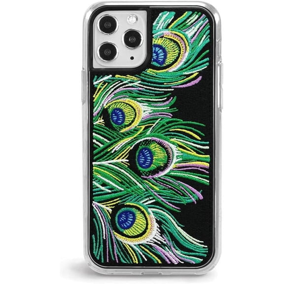 ZERO GRAVITY Tail Feather Phone Case for iPhone 11 Pro - Embroidered Design - Drop Tested, 360 Protection
