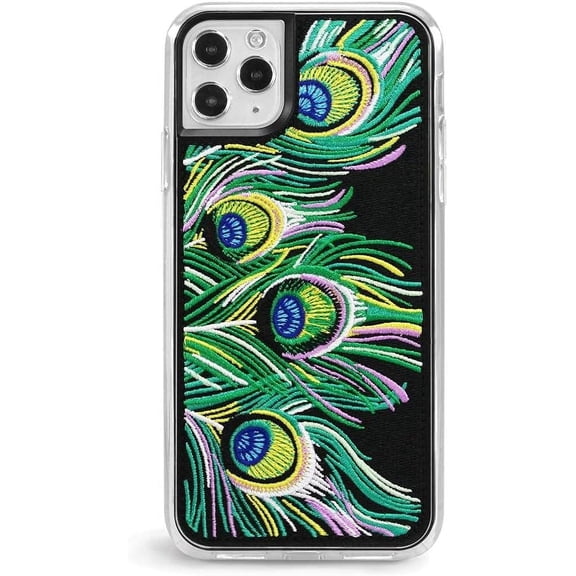 ZERO GRAVITY Tail Feather Phone Case for iPhone 11 Pro Max - Embroidered Design - Drop Tested, 360 Protection