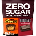 thumbnail image 1 of Hershey's And Reese's Zero Sugar Assorted Dark Chocolate Candy, Variety Bag 15.5 oz, 1 of 6