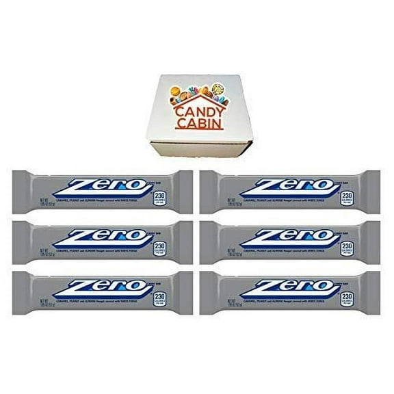 ZERO White Fudge 1.85 Oz Candy Bar, Multiple Pack Box By CANDY CABIN 6 Pack