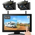 thumbnail image 1 of ZEROXCLUB 10 Inch Magnetic Solar Wireless Backup Camera 1080P HD Waterproof DVR Dual RV Backup Cameras, 1 of 7