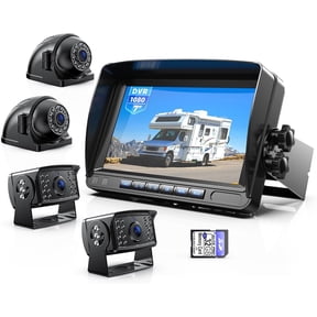 ZEROXCLUB Wired 7" Rv Back Up Camera Kit 1080P HD Night Vision Waterproof Backup Camera Monitor for Bus RV Semi Box Truck Trailer BY704