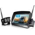 thumbnail image 1 of ZEROXCLUB Wireless Backup Camera 7'' 1080P HD LCD Monitor IP69 Waterproof Night Vision for RV/Truck/Trailer/Van/Bus SW01, 1 of 8