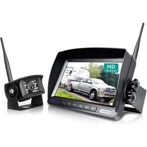 ZEROXCLUB Wireless Backup Camera IP69 Waterproof Rear Camera System+7 Inch LCD Wireless Reverse Monitor for RV Trailer Truck Bus 5th Wheel W01