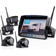 ZEROXCLUB Wireless Digital Backup Camera Monitor System Kit 7 DVR 1080P HD IP69 Waterproof Rear View Camera for Truck/Semi-Trailer/Box Truck/RV-B4C