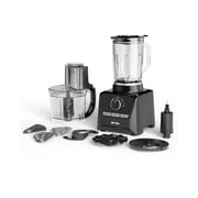 ZETTEN Multi Food Processor & Blender Combo, All-in-One Kitchen System for Smoothies, Chopping, Dough Mixing, Shredding & More, 900W Motor, 2QT Bowl + 1.5L Glass Jug