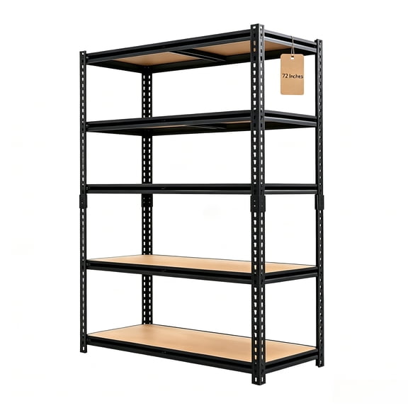 ZEUKMXOO 2250LBS Garage Shelving Unit, 5-Tier Adjustable Metal Storage Shelves, Heavy Duty Shelf Rack for Basement, Garage, Pantry, Warehouse, Kitchen (72" H*36" W*16" D)