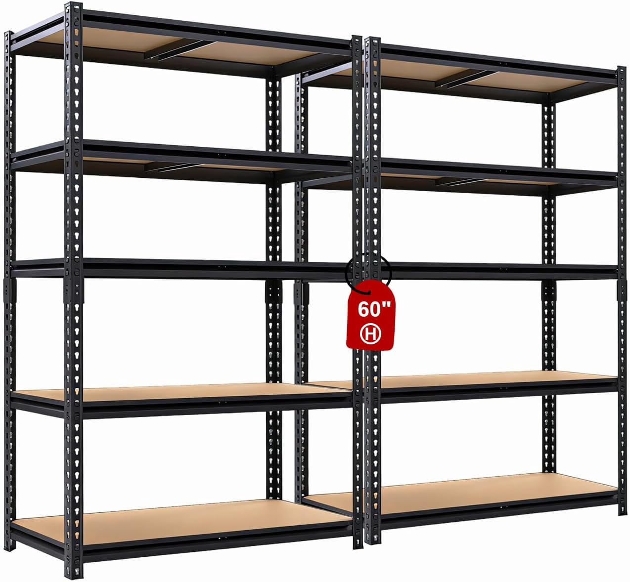 ZEUKMXOO Garage Shelving Unit, 2250LBS Capacity, Heavy-Duty Adjustable ...