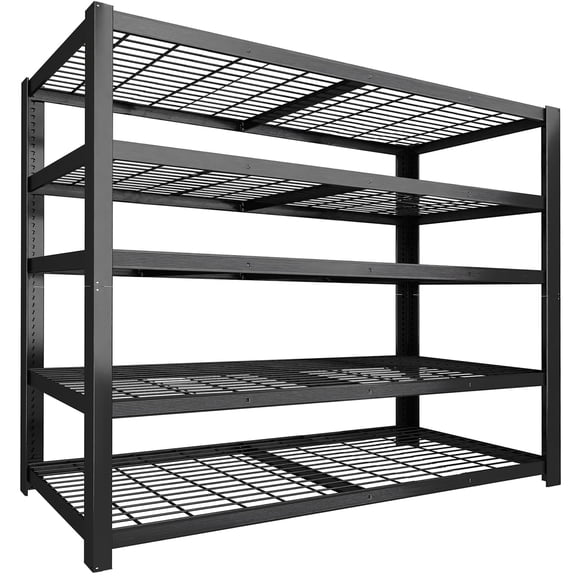 ZEUKMXOO Garage Shelving,  72" Hx 35.5" W x 15.8"D Heavy Duty Storage Shelves Unit, Adjustable Metal Industrial Rack for Warehouse, Basement, Garage, Pantry
