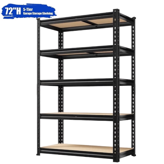 ZEUKMXOO Heavy Duty Garage Shelving Unit - 72In Adjustable Storage Shelves, 5-Tier Shelf Rack organizer for Storage and Organization