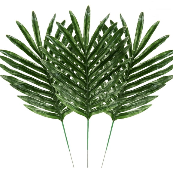 ZEUS 12Pcs Artificial Tropical Palm Leaves Fake Plant Home Office Party Decoration