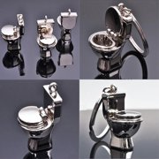 ZEUS Creative 3D Pendant Toilet Keychain Simulation Mini Keyring Fashion Gift Decor
