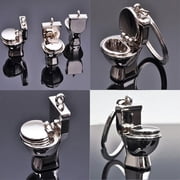 ZEUS Creative 3D Pendant Toilet Keychain Simulation Mini Keyring Fashion Gift Decor