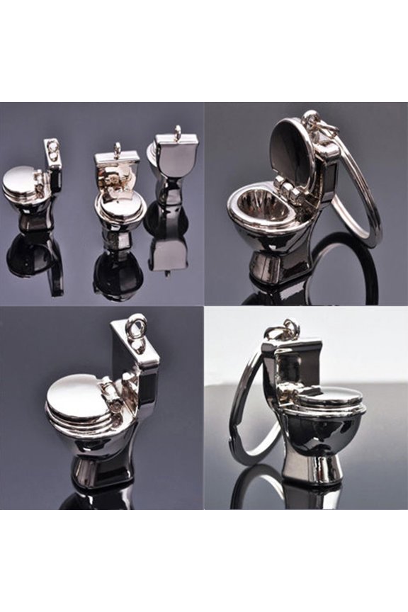 Creative 3D Pendant Toilet Keychain Simulation Mini Keyring Fashion Gift Decor