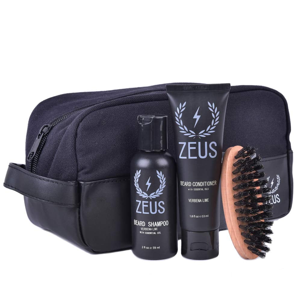 ZEUS Travel Beard Care Dopp Kit Beard Set with Travel Size