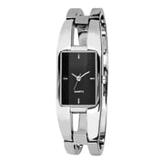 ZEUS Womens Square Dial Changing Color Bracelet Bangle Quartz Fashion Wrist Watch