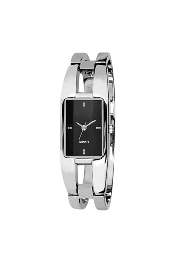 Women's Square Dial Changing Color Bracelet Bangle Quartz Fashion Wrist Watch