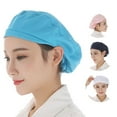 thumbnail image 1 of ZEUSD Women Elastic Soft Breathable Dust-proof Cap Kitchen Restaurant Bakery Chef Hat, 1 of 6