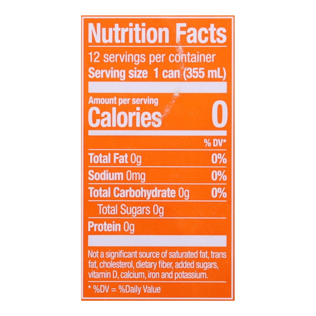 Zevia Zero Sugar Orange Soda 12 - 12 fl oz Cans
