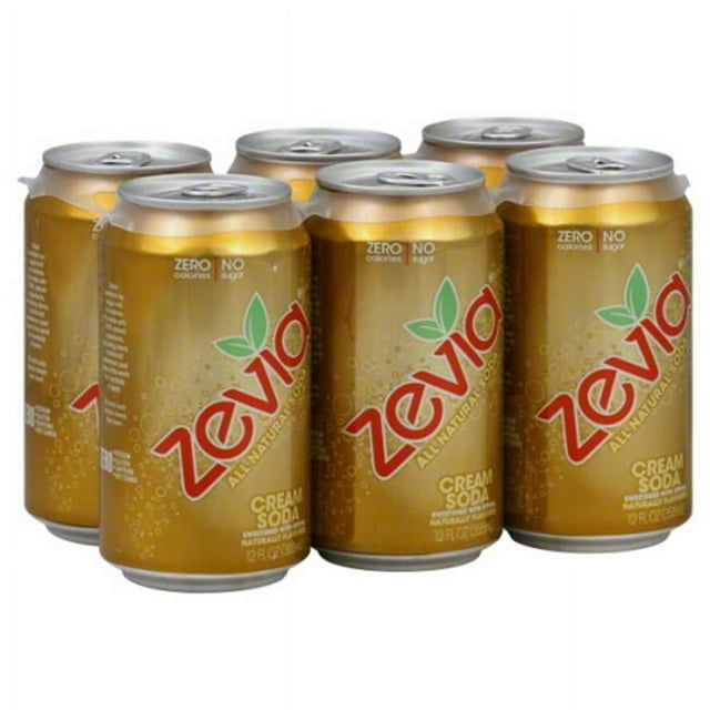 ZEVIA SODA CREAM 6PK-72 FO -Pack of 4