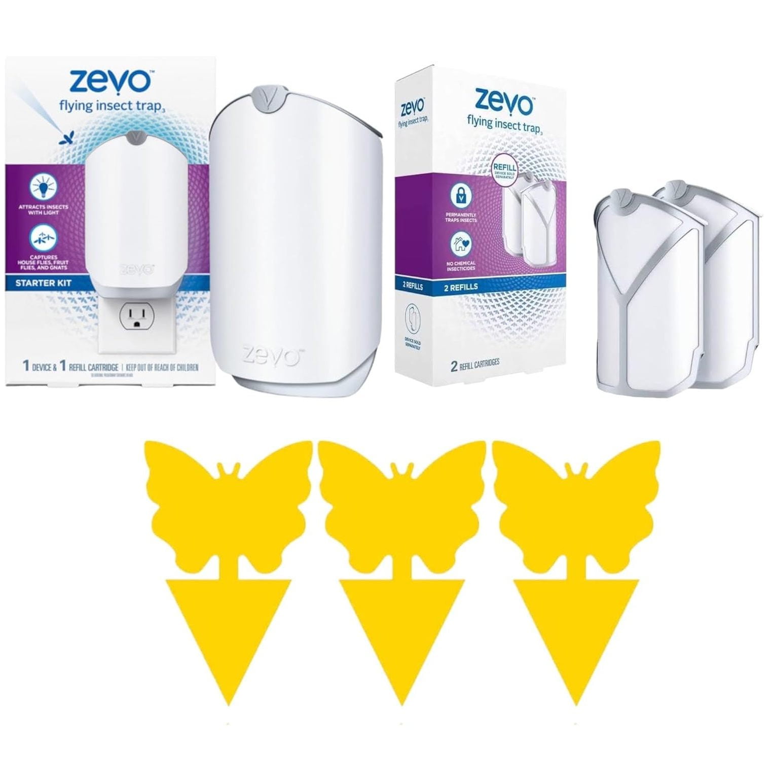 ZEVO Indoor Flying Insect Trap for Fruit Flies, Gnats, and House Flies