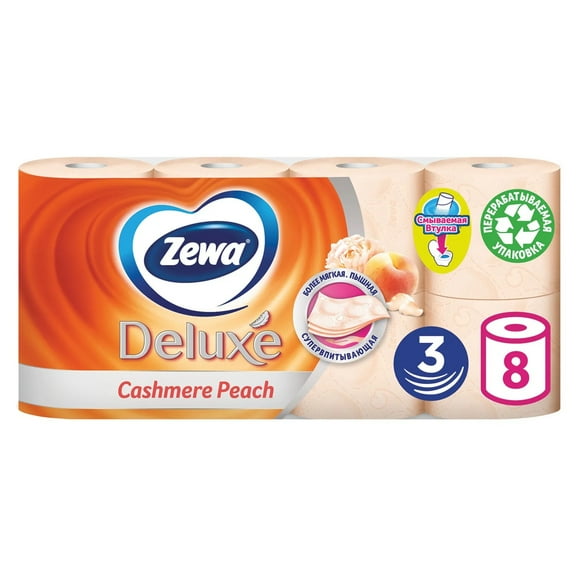 ZEWA Peach Toilet Paper Scented 3-ply/ 8 rolls
