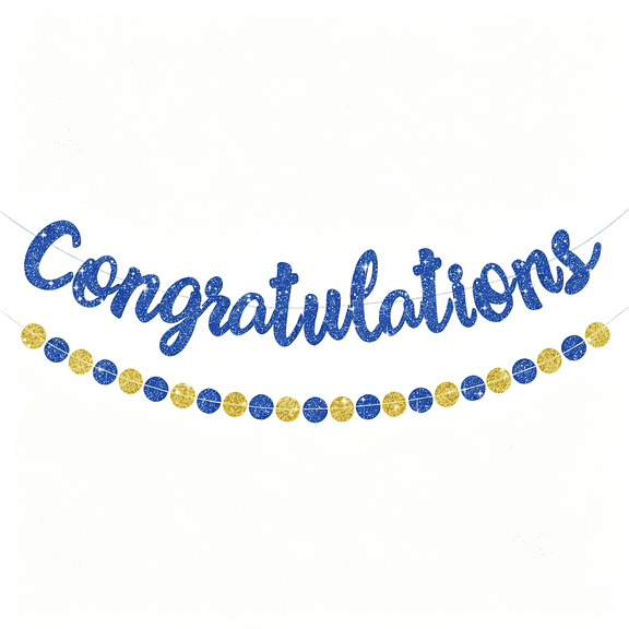 ZEWUI Congratulations Banner(No-Diy) Blue 2026 Graduation Banners, Grad Congrats Class of 2026 Party Supplies,Garland for Congratulation Graduation,Wedding,Retirement Party Decor
